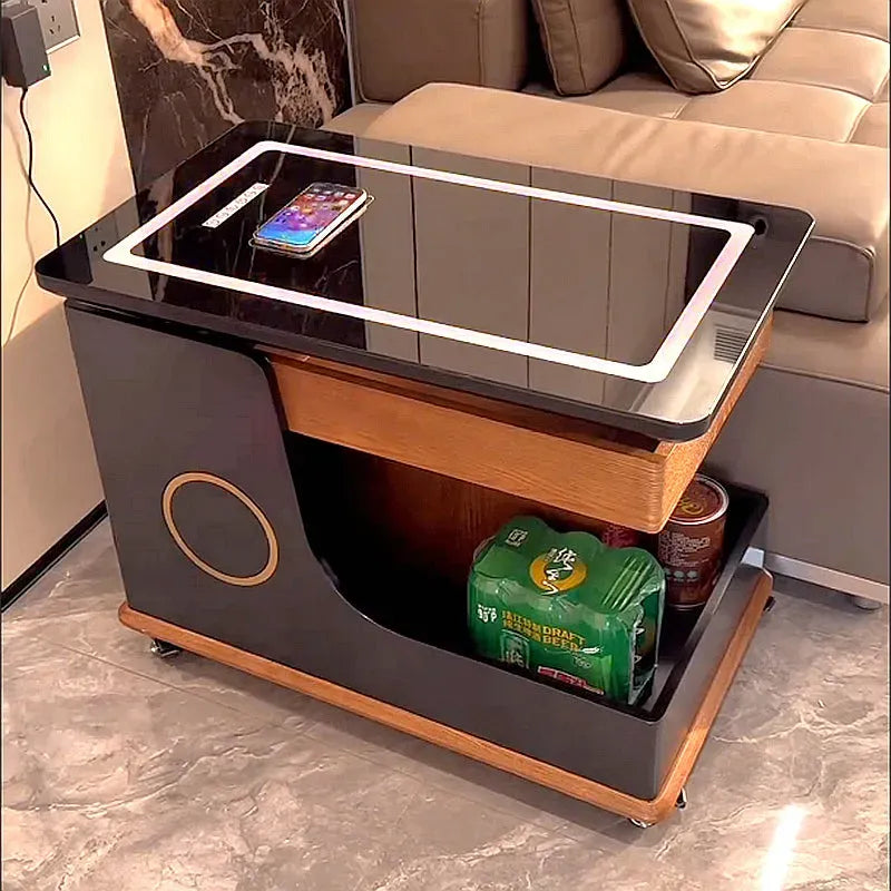 [Last day discount]Ultimate Modern Side Table for Home with Touch Screen & Speaker-P