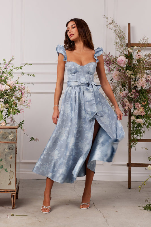 The Vera Dress in Denim Blue Windsor