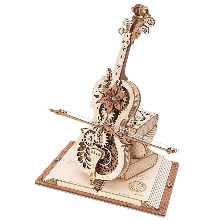 mrosto™-DIY Wooden Cello, Self Playing Musical Instrument, Magic Music Box, Cool Gift Ideas