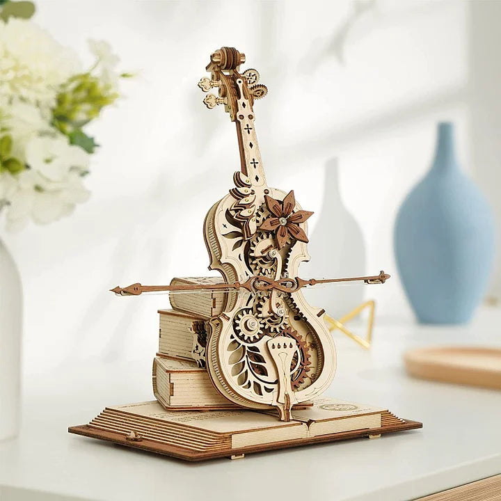 mrosto™-DIY Wooden Cello, Self Playing Musical Instrument, Magic Music Box, Cool Gift Ideas